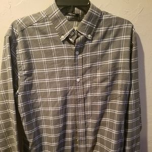 Grey button down shit